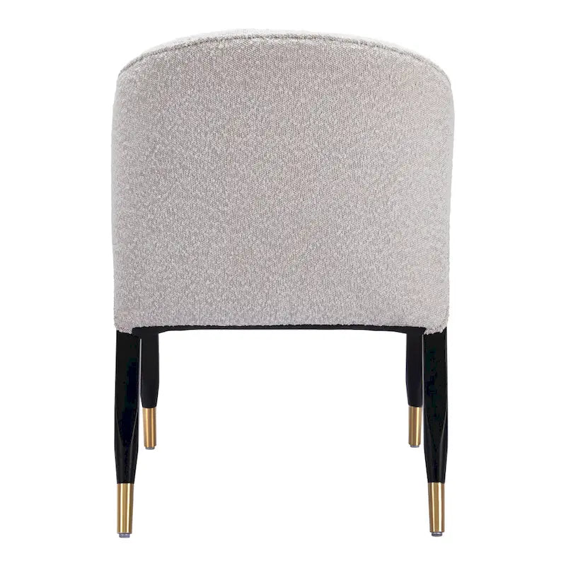 Silla de comedor gris niebla, tapizada, asiento individual