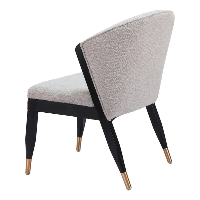 Silla de comedor gris niebla, tapizada, asiento individual