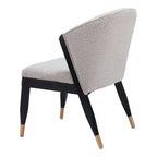 Silla de comedor gris niebla, tapizada, asiento individual