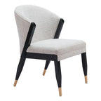 Silla de comedor gris niebla, tapizada, asiento individual