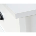 Blanco suave / Negro clásico Gabinete de archivo lateral de 2 cajones, 1 persona