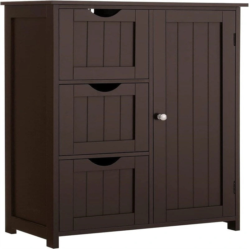 Armario de suelo con puertas de cristal marrón/gris, 2 compartimentos, 1 persona