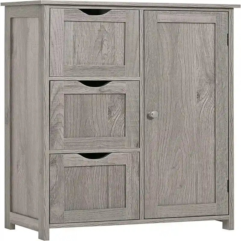 Armario de suelo con puertas de cristal marrón/gris, 2 compartimentos, 1 persona
