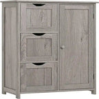 Armario de suelo con puertas de cristal marrón/gris, 2 compartimentos, 1 persona