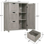 Armario de suelo con puertas de cristal marrón/gris, 2 compartimentos, 1 persona