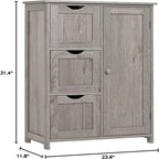 Armario de suelo con puertas de cristal marrón/gris, 2 compartimentos, 1 persona